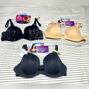 34B Hanes & Maidenform Neutral Colored Bras